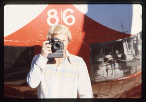 1978 Triple Chairlift Construction Cameraman near helicopter