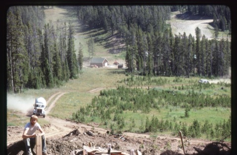 1978 Triple Chairlift Construction Jim Hoxter and cement truck
