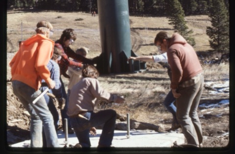 1978 Triple Chairlift Construction Joe Pinski and Jim Hoxter landing tower