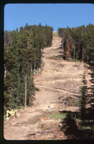 1978 Triple Chairlift Construction Looking up Paydirt Run