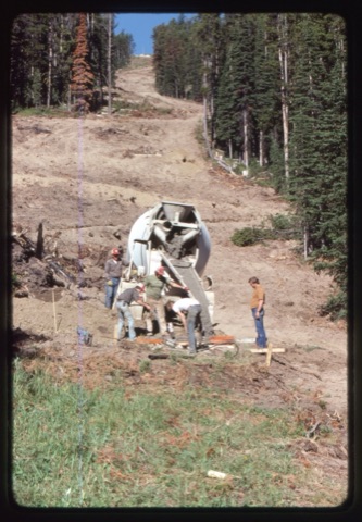 1978 Triple Chairlift Construction Pouring Foundation