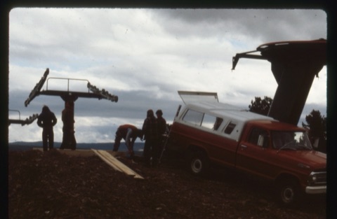1978 Triple Chairlift Construction top bullwheel