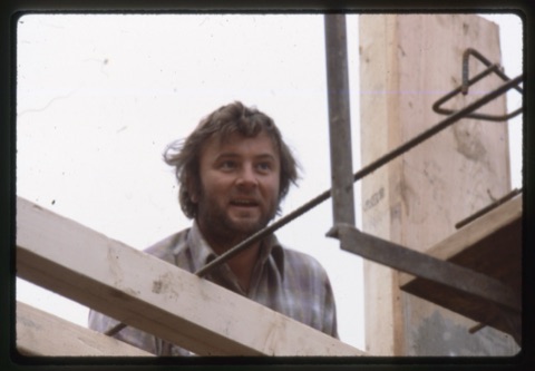 1978 Triple Chairlift Construction unknown man building bottom terminal2