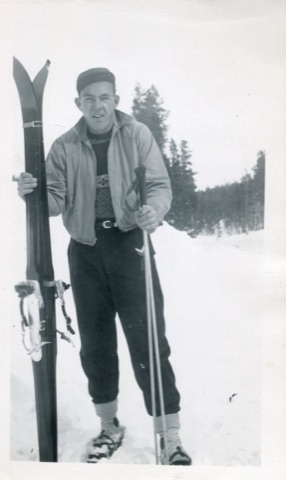 1947 Harlan Cory on Ski Patrol