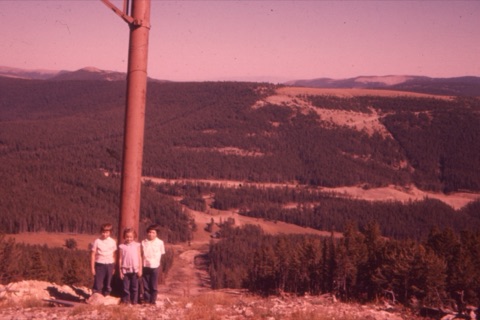 1958 Nancy Cory, Marcia Cory — Bored kids hanging out while men cut the trees
