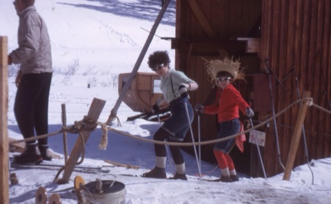 1963 Marcia & Nancy Cory Spring Skiing