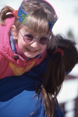 1994 Avery on someone's shoulders
