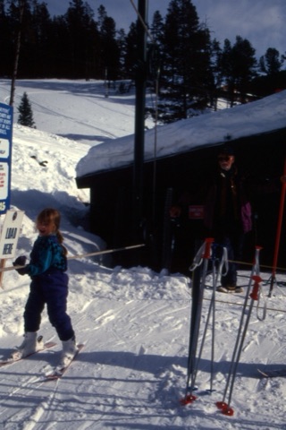 1990's Little girl at the bottom of the chair