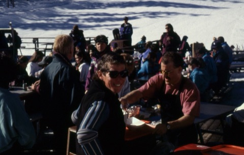1996 People eating lunch on the Lodge Deck