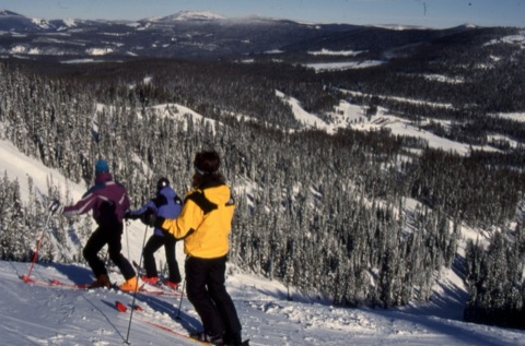1996 Skiersat the rop of the Ridge