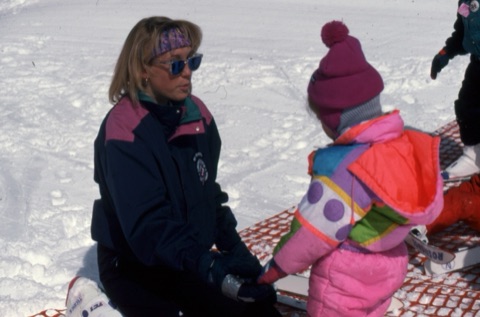 1999 Ski School Instructor with Girl