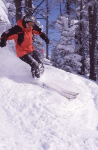 2002 Skier in Orange Jacket
