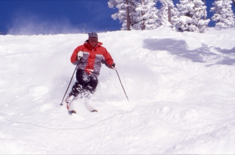 2002 Skier in Red Jacket