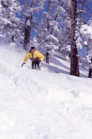 2002 Snowboarder in Yellow Coat 2
