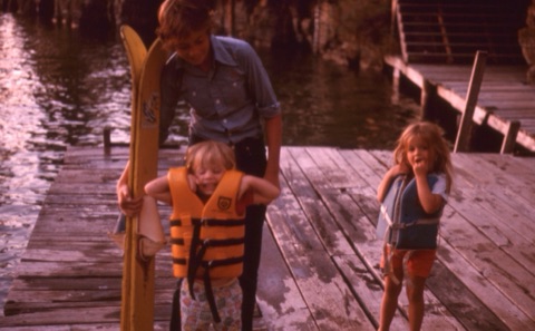 1976 Jamie & little kids at the lake