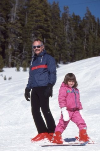 1988 George Willett & Little Girl on Skis