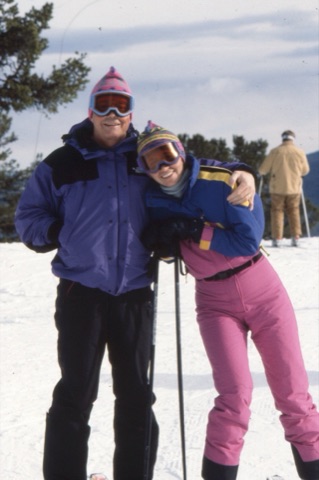 1990 George & Margie Willett Skiing Together