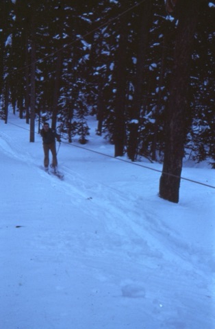1950's Man on Rope Tow