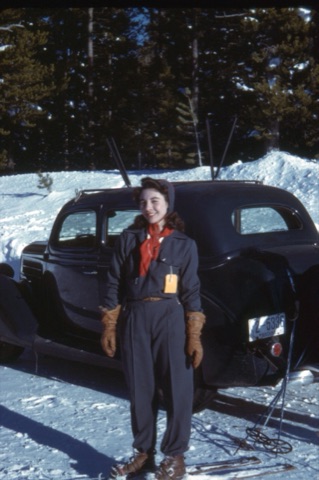 1950s Woman with Car