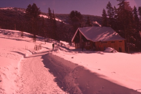 1960s King's Hill Lodge — Fresh snow at the original lodge