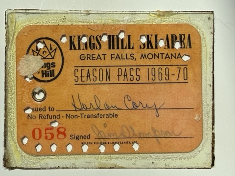 1969-70 Harlan Cory front Season Pass