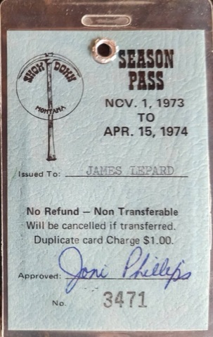 1973-74 James Lepard back Season Pass