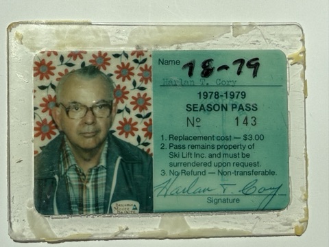 1978-79 Harlan Cory front Season Pass