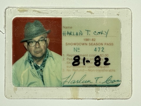 1981-82 Harlan Cory front Season Pass