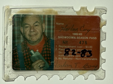 1982-83 Harlan Cory front Season Pass