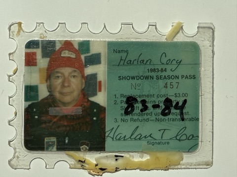 1983-84 Harlan Cory front Season Pass