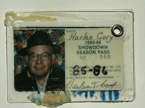 1985-86 Harlan Cory front Season Pass