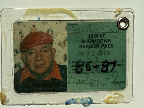 1986-87 Harlan Cory front Season Pass