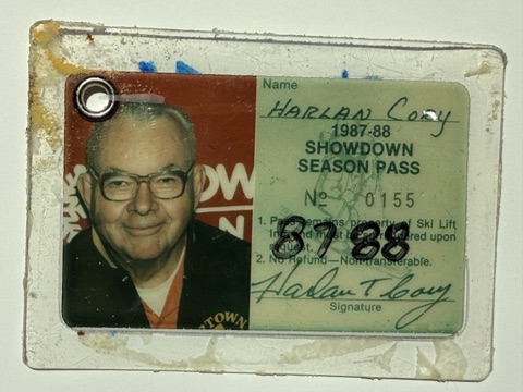 1987-88 Harlan Cory front Season Pass