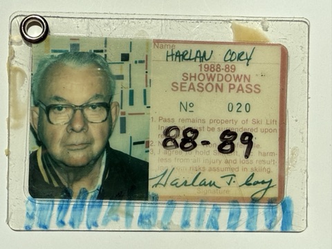 1988-89 Harlan Cory front Season Pass