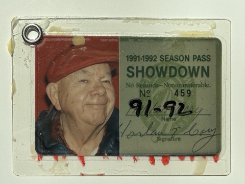 1991-92 Harlan Cory front Season Pass
