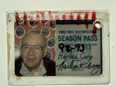 1992-92 Harlan Cory front Season Pass