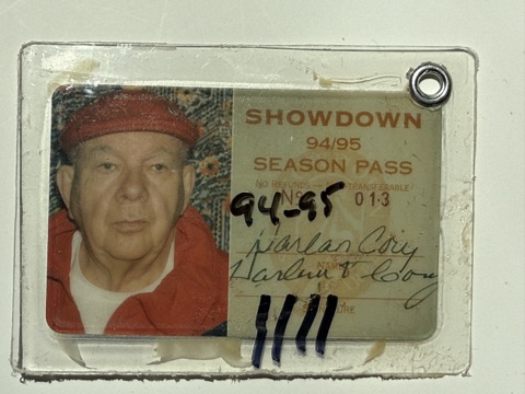 1994-95 Harlan Cory front Season Pass