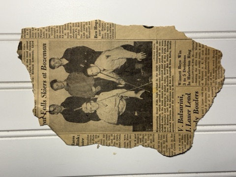 1940s Great Falls Tribune artcle about GF Ski Team