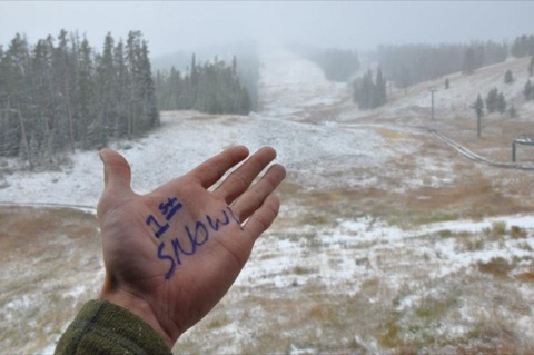 2012 First Snow! Facebook Post from 10-03-2012