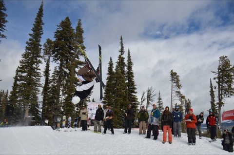 2016 Throwdown at Showdown Skier doing a back flip Facebook Post from 02-18-2016