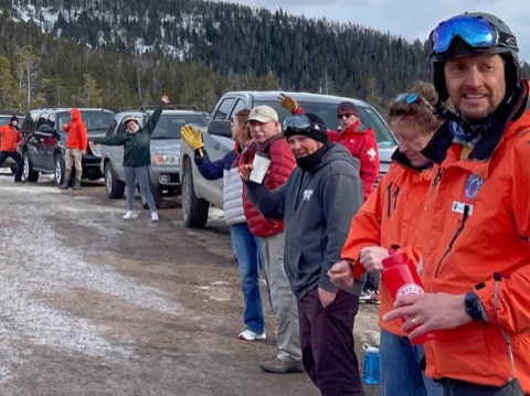 2021 Randy "RJ" Jackson, Ben Demaray, Frankie Feeback, Aaron Weissman — Outside the lodge Facebook Post from 03-06-2021