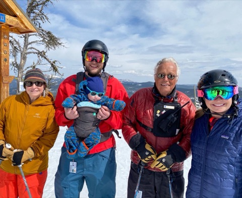 2021 Katie Boedecker, Shawn Patrick, Callan Patrick, George Willett, Avery Patrick — Porphyry Peak — Family Photo Facebook Post from 04-04-2021