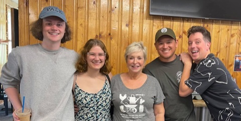 2021 Bridger Boedecker, Anaka Ronan, Katie Boedecker, William Gold, George, George Clark-Gold — The Lodge Facebook Post from 08-02-2021