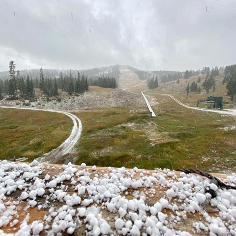 2021 The base area — Summer hail storm Facebook Post from 09-20-2021