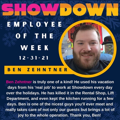 2021 Ben Zehnter — Employee of the week Facebook Post from 01-06-2022