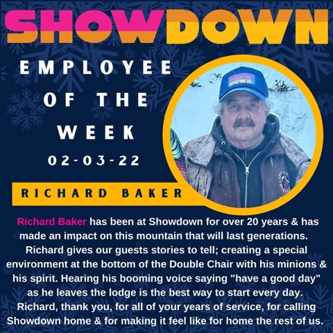 2022 Richard Baker — Employee of the week Facebook Post from 02-03-2022