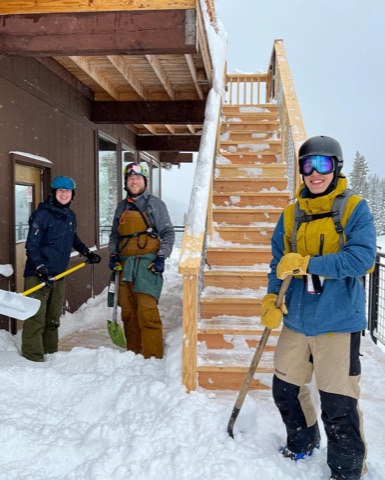 2023 Kip Giddings — The Lodge Deck — 56" storm cleanup, Shovel and you get free skiing! Facebook Post from 02-20-2023
