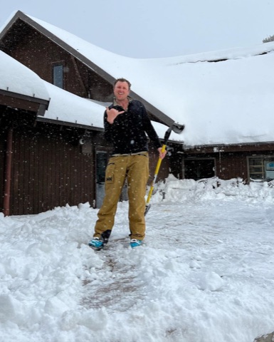 2023 Sam Sulser — The T-Bar — 56" storm cleanup, Shovel and you get free skiing! Facebook Post from 02-20-2023