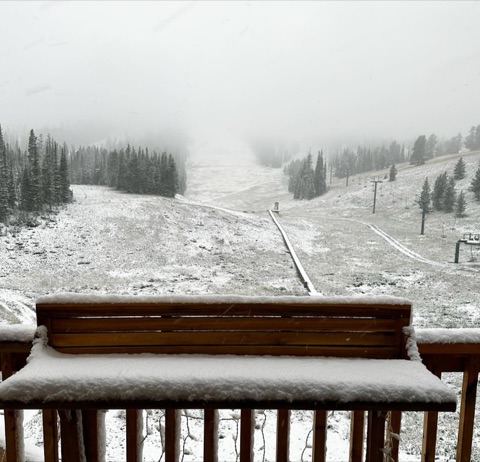 2023 The base area — First Snow! Facebook Post from 09-21-2023