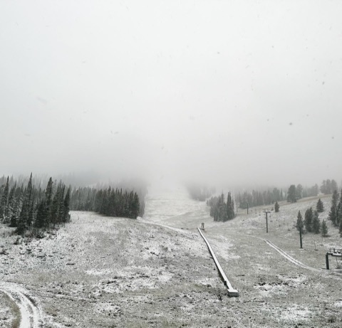 2023 The base area — First Snow! Facebook Post from 09-21-2023